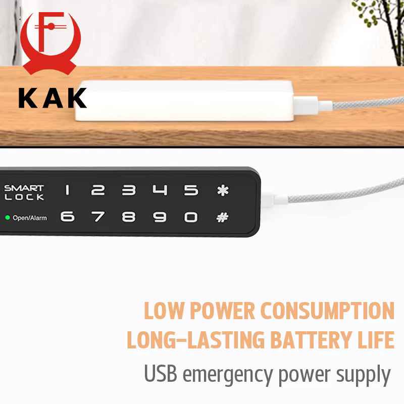 KAK Elektrisches Smart-Türschloss als diebstahlsicheres Passwortschloss für Schubladen, Schränke und Aktenschränke - Bild 2
