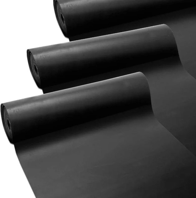KARAT Bautenschutzmatte aus SBR-Gummi Universal Glatt Schwarz Breite: 120 cm, Tiefe: 800 cm, Höhe: 0,6 cm - Bild 1