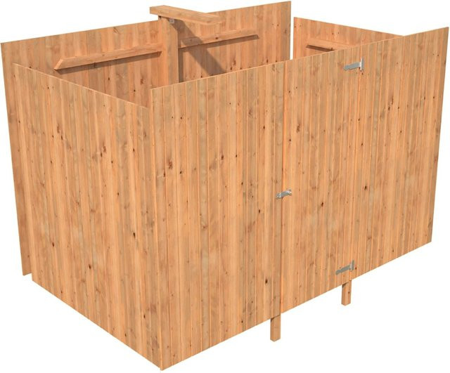 Palmako Anbauschuppen Geräteraum aus Fichtenholz in Braun mit verriegelbarer Tür, B: 762 cm, H: 360 cm - Bild 1