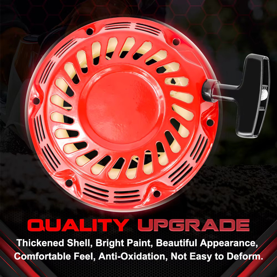 XCAN Seilzugstarter manuelle Startereinheit in Rot für Honda GX120 GX160 GX200 5,5 PS 6,5 PS Motoren und Rasenmäher - Bild 4