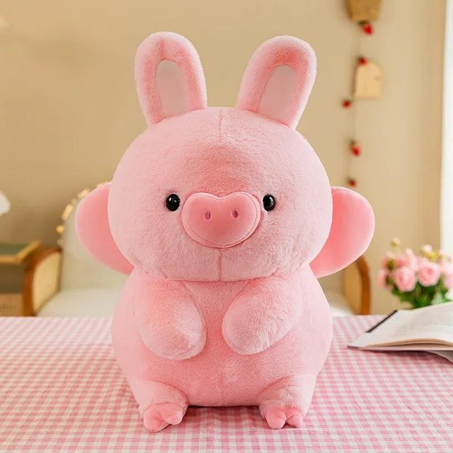 Yiran Health & Beauty Rosa Schwein Plüschkissen, 55cm, Tiere - Bild 1
