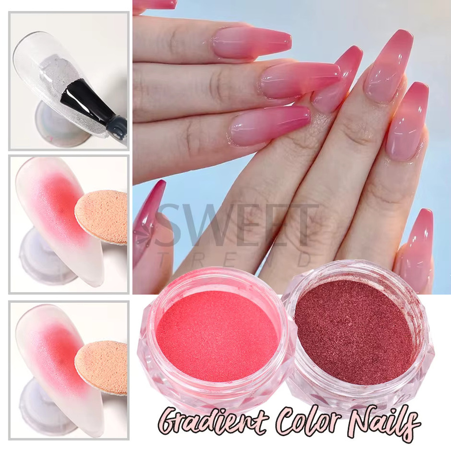 SWEET TREND Nagelpuder-Set, 12 Farben, Glänzend, Unisex - Bild 2