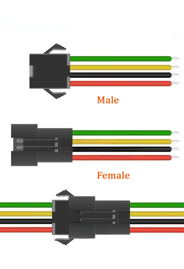 E-SIMPO SM2.54 22AWG Kabel mit 2 bis 12-poligen Steckverbindern Männlich und Weiblich in Schwarz für LED-Streifen und Adapter Kabelbaum - Bild 3