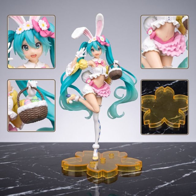 Hatsune Miku Anime-Figur von Bandai in Multicolor, PVC-Modellpuppe mit Hasenohren, Höhe: 23 cm - Bild 1