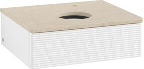Villeroy & Boch Waschtischunterschrank Antao mit Frontstruktur in Weiß lackiert, B/T/H: 60 x 50 x 19 cm - Bild 1