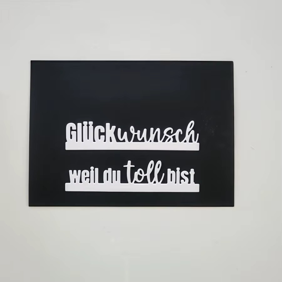 Metall-Stanzformen Glückwunsch Weil Du Toll Bist Silber für DIY Scrapbooking und Kartenherstellung - Bild 2