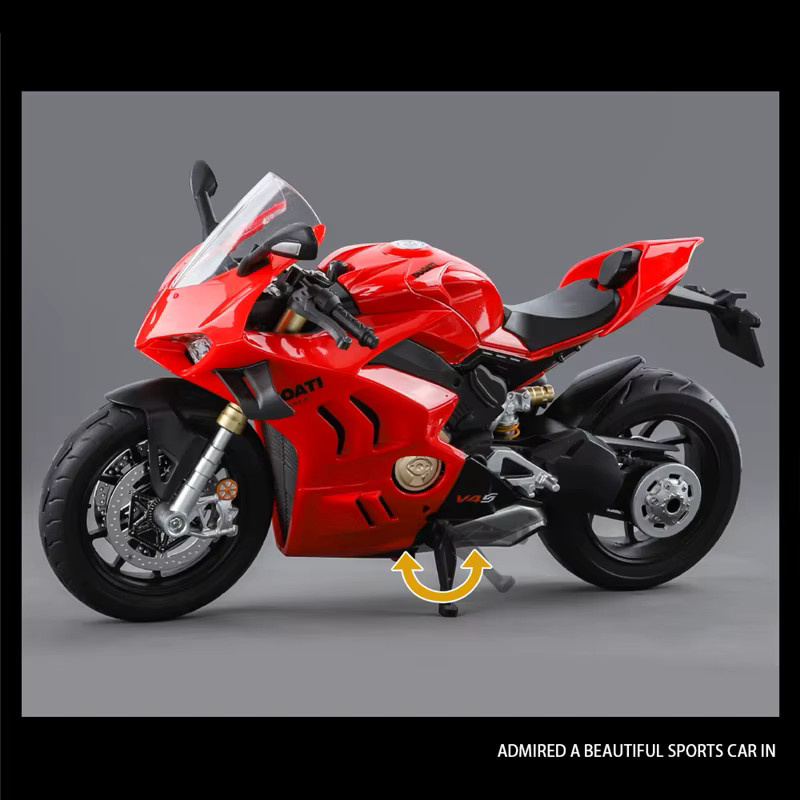 WELLY Rennmotorrad, Modell, 1:9, Metall, mit Licht, Rot - Bild 3