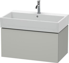 Duravit L-Cube Waschtischunterschrank wandhängend in Grau Matt, B: 78,4 cm, T: 45,9 cm, H: 39,4 cm - Bild 1