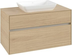 V&B Waschtischunterschrank Collaro in Nordic Oak mit mittigem Waschtisch, B/T/H: 100 x 54,8 x 50 cm - Bild 1