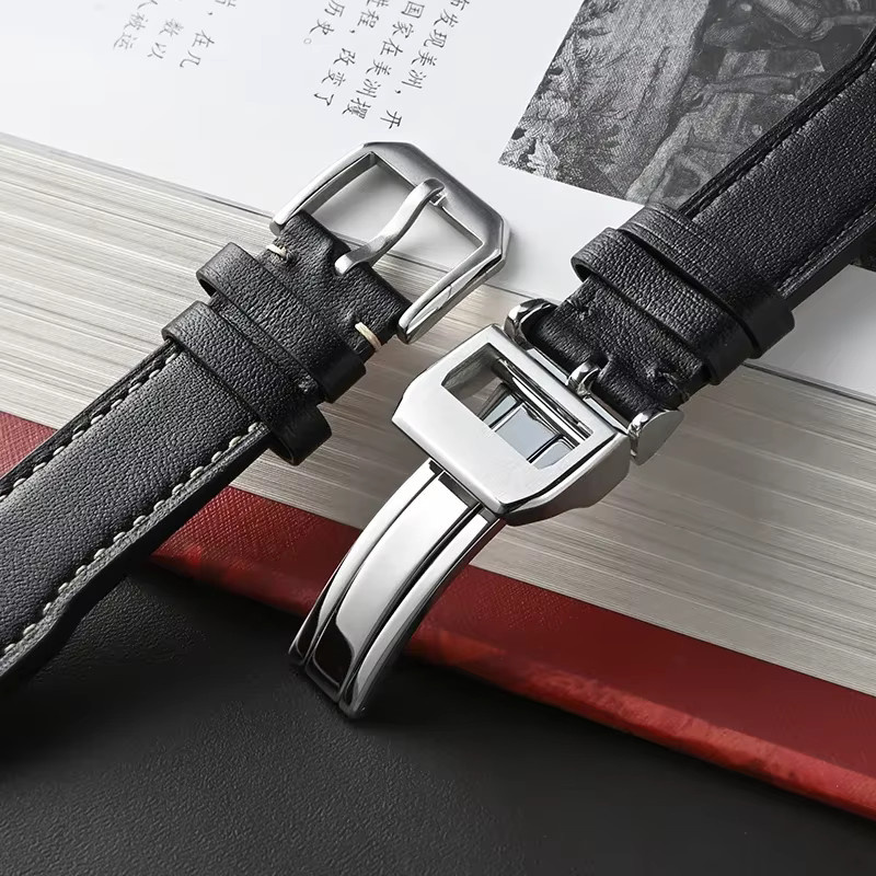 strapfreak Uhrenarmband Leder, Schwarz, Unisex - Bild 2