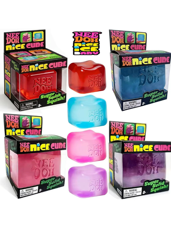 NeeDOH Modell Weiches Squishy-Spielzeug, Würfel, blue - Bild 4