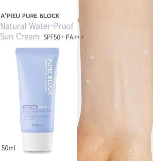 A'PIEU Pure Block Sonnencreme, LSF 50+, 50 ml, Aloe Vera - Bild 1