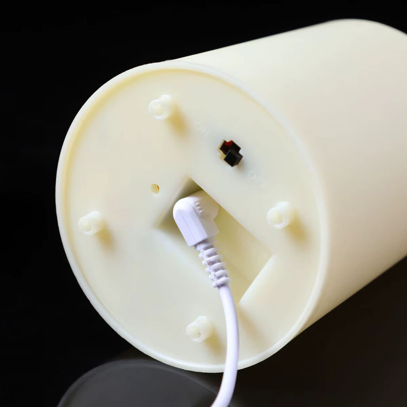 Zabicat LED-Stumpenkerzen mit Fernbedienung und Flackereffekt, USB-aufladbare elektrische Kerzen in Weiß, Höhe: 10 cm, 12,5 cm oder 15 cm - Bild 2