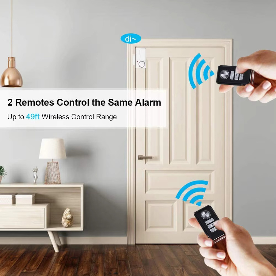 Drahtloses WiFi Einbrecher-Alarmsystem mit Fernbedienung und Tür-Fenster-Sensoren in Weiß - Bild 3