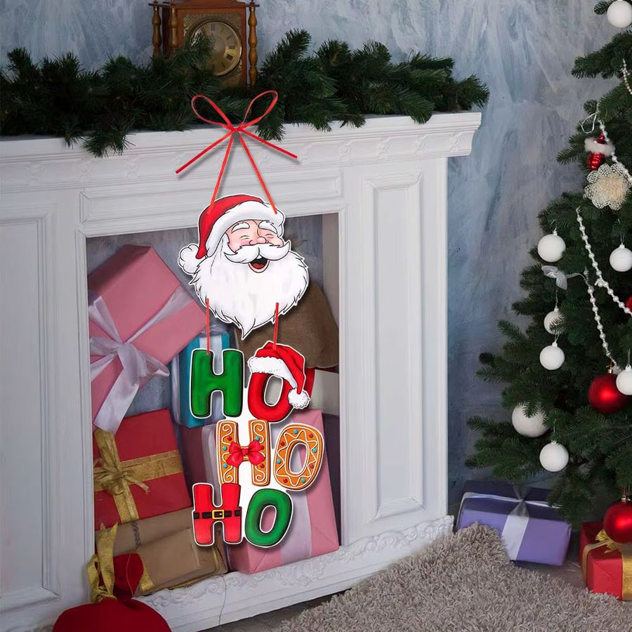 Joy-enlife Weihnachts-Türhänger aus Papier mit Weihnachtsmann, Elch und Weihnachtsbaum als hängende Ornamente für Weihnachten und Neujahr - Bild 2