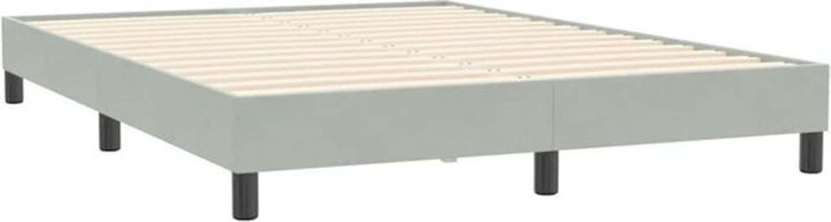 Polsterbett Vidaxl in Grau aus Samt, B/T/H: 140 x 210 cm - Bild 1