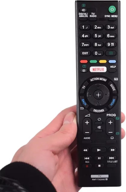 Sony RMT-TX200E TV-Fernbedienung in Schwarz für kompatible Sony TV Modelle - Bild 1