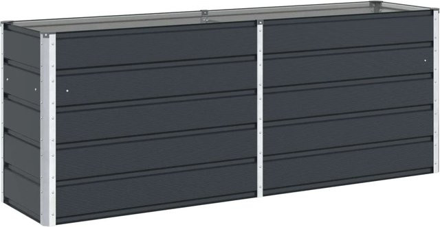 vidaXL Pflanzkübel aus verzinktem Stahl in Anthrazit für Garten und Terrasse, B: 480 cm, T: 50 cm, H: 45 cm - Bild 1