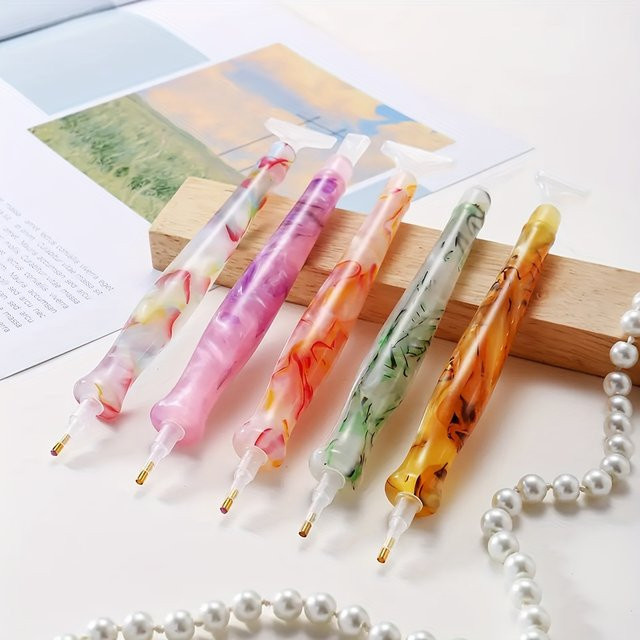 Retro Diamantmalerei Stift Ersatzköpfe aus Harz in Multicolour für Punktbohrer und Nail Art - Bild 1