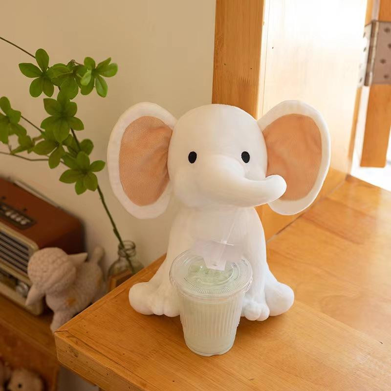 Bai Fen Bai Toys Stitch Elefant Plüschtier weiß - Bild 3