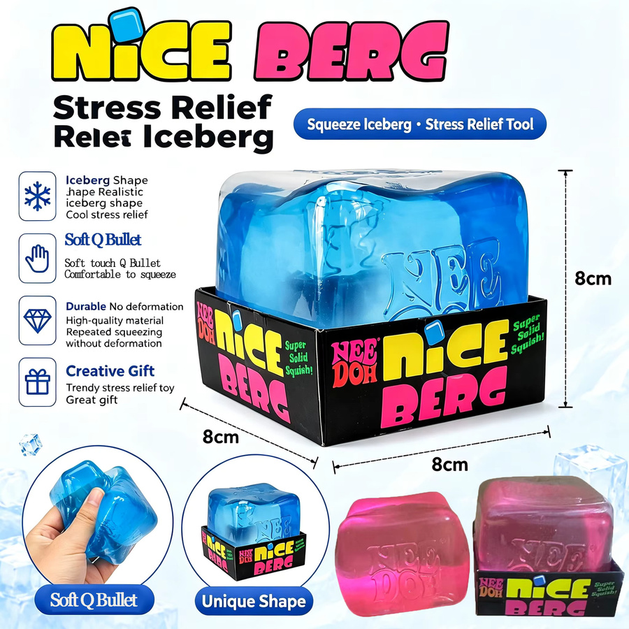 Schylling Nee Doh Nice Cube, Sensorik-Spielzeug, 8 bis 8,5 cm - Bild 2
