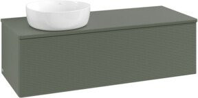 V&B Waschtischunterschrank Antao mit Frontstruktur und Beleuchtung in Grau, B/T/H: 120 x 50 x 36 cm - Bild 1