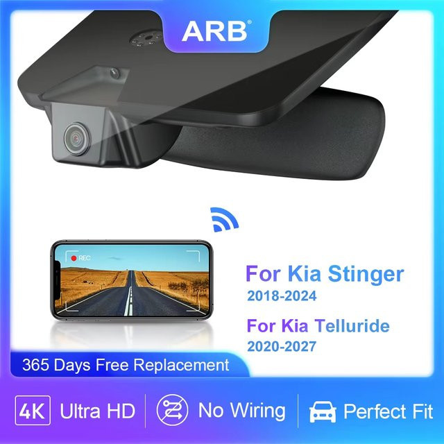 ARB 4K UHD Dashcam für Kia Stinger 2018-2024 und Kia Telluride 2020-2027 in Schwarz - Bild 1