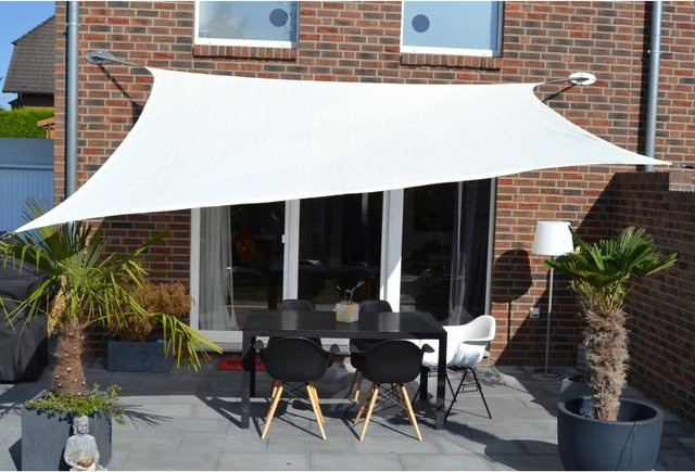 Floracord Vierecksonnensegel aus Polyester in Weiß, B/T: 250 x 300 cm - Bild 1