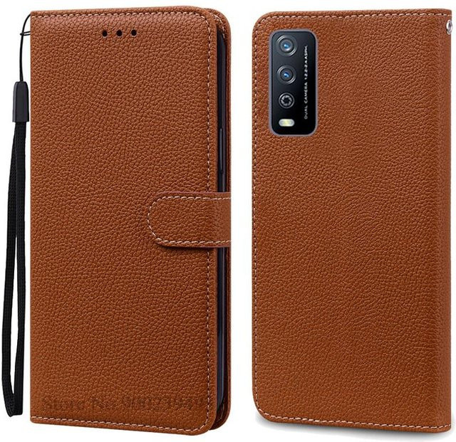 Brieftaschen-Klapphülle für Vivo Y11S Y20i Y20A Y20T Y12S Y20S in Braun - Bild 1