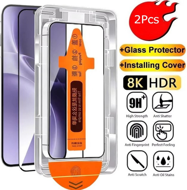 2 Stück gehärtete Glasfolien als staubfreier Displayschutz für Nothing Phone 4a 3a Pro 3a Lite 2 3 in Transparent - Bild 1