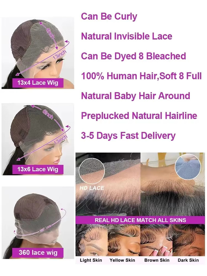 HJ WEAVE BEAUTY Echthaarperücke, 100% Brasilianisches Echthaar, Schwarz, Damen - Bild 8