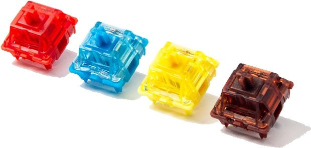 Gateron Mechanische Tastatur-Switches für Gaming-Tastaturen, 3-Pin, RGB SMD, Hot-Swap, verfügbar in Blue, Brown, Red und Yellow, vorlubrikiert - Bild 1