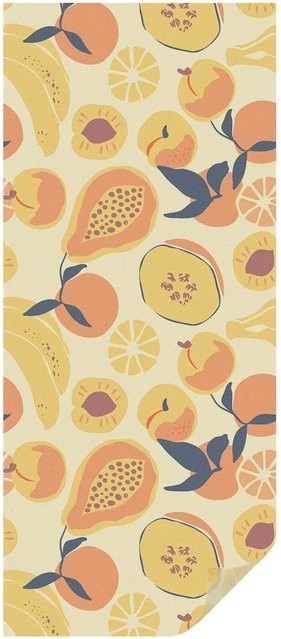 Tulup Buntglasfolie Saftige Früchte in Gelb und Multicolour als Sichtschutz für dein Fenster, B/H: 50 x 116 cm - Bild 1
