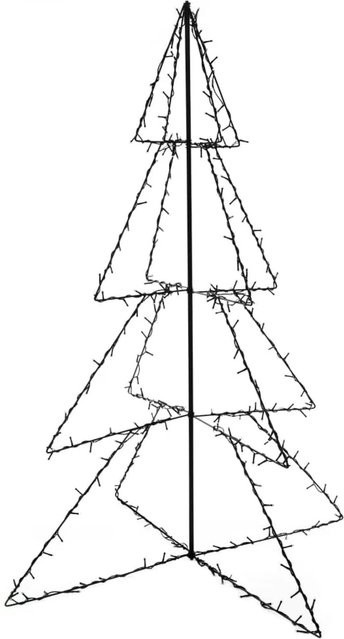 vidaXL Weihnachtsbaum in Kegelform mit 240 LEDs in Weiß für Innen und Außen, B/T/H: 115 x 115 x 150 cm - Bild 1