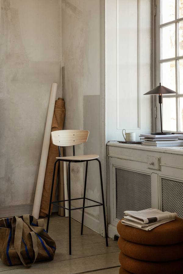Ferm Living Herman Barstuhl aus Metall und Holz in Braun - Bild 2