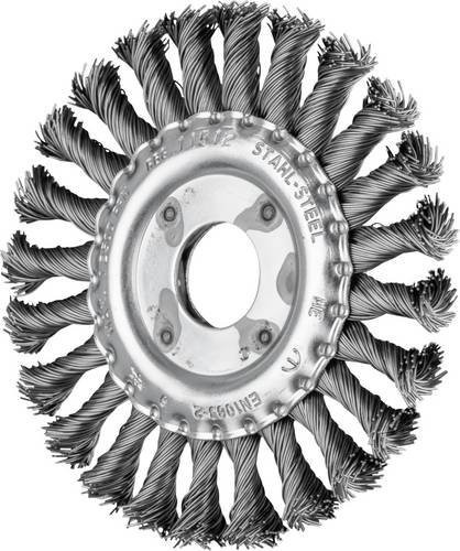 PFERD TOOLS Rundbürste RBG für Winkelschleifer, Stahl-Draht, Farbe Silber, Durchmesser: 115 mm, Drahtstärke: 0,5 mm - Bild 1