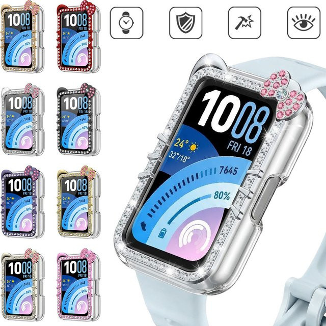 Huawei Watch Band 11 11Pro Schutzhülle, Pink, Diamant, Kristall - Bild 1