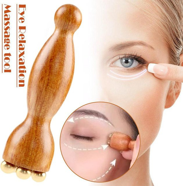 ouhoe Gua Sha Gesichtsmassagegerät aus Messingperle und Palisander, Unisex - Bild 1
