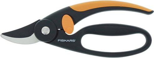 Fiskars Bypass-Gartenschere Elegance in Schwarz-Orange aus Edelstahl und Kunststoff, Länge: 19,5 cm - Bild 1