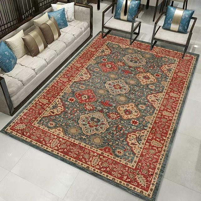 Karpetti Retro Teppich im orientalischen Design, rutschfest und waschbar, Mehrfarbig, B/T: 60 x 40 cm - Bild 1