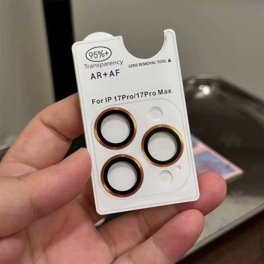 2-3 Stück AR Anti-Fog Gehärtetes Glas Schutzfolie für Apple iPhone 17 16 15 Pro Max Rückfahrkamera Schutz in Silber, Orange, Grau und Blau - Bild 2