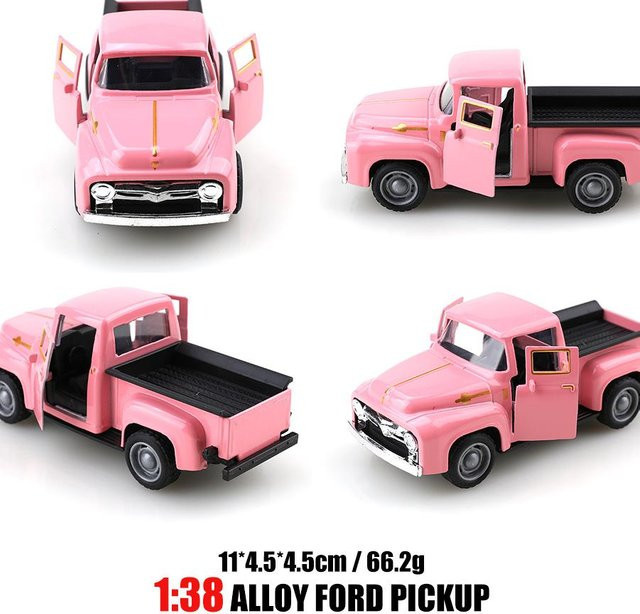 Linyi toy car Klassischer Retro F100 Pickup, Legierungsmodellauto, 1:38, Mehrfarbig, ab 4 Jahren - Bild 1