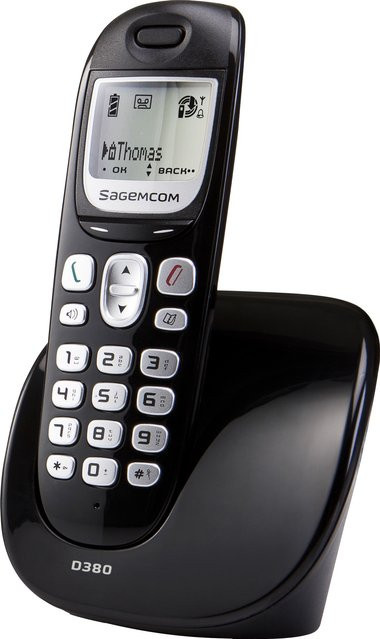 Grundig Schnurloses Telefon D380A in Schwarz mit Caller ID und Freisprecheinrichtung - Bild 1