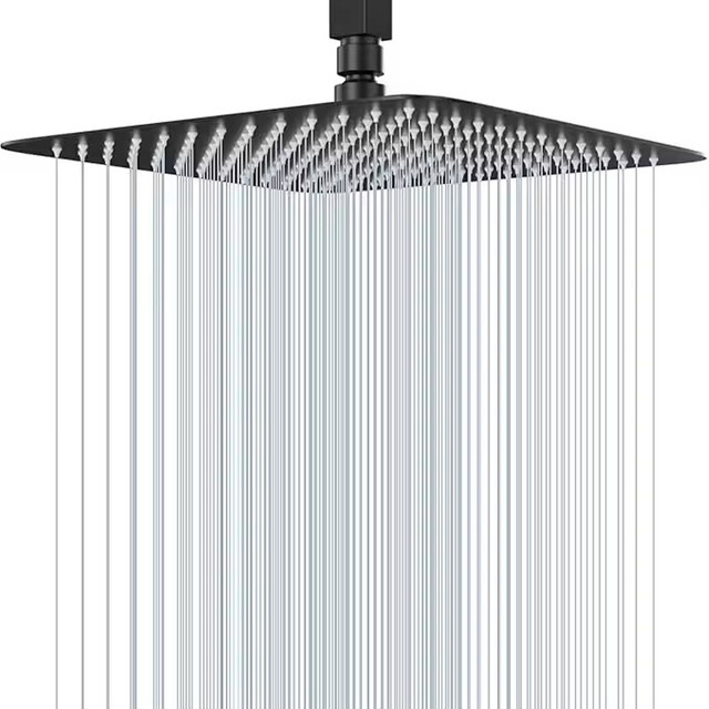 Zloog Hochdruck-Wasserfall-Duschkopf aus Edelstahl mit Druckverstärkung für dein Badezimmer in Schwarz, Silber oder Gold - Bild 1