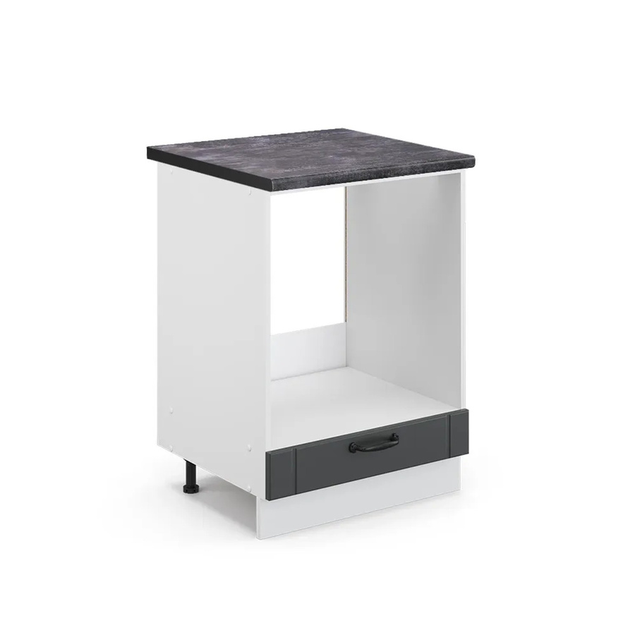 Vicco Herdbauschrank Fame-Line in Anthrazit und Weiß im Landhausstil mit Soft-Close-Türen, B/T/H: 60 x 60 x 82 cm - Bild 2