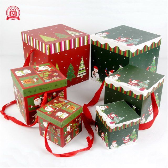 Beeinch Weihnachtsgeschenke Boxen mit geometrischem Design in Multicolor zur Dekoration von Schokolade, Süßigkeiten und Keksen für Weihnachten und Neujahr - Bild 1