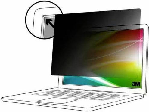3M Bright Screen BPNAP006 Blickschutzfolie für Apple MacBook Air 13 (M2, 2022) in Schwarz, Bildformat 16:10 - Bild 1