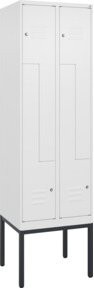 C+P Z-Spind Classic PLUS Spind mit 4 Fächern, Gestell, Farbe: Grau/Weiß, H x B x T: 212 x 60 x 50 cm - Bild 1