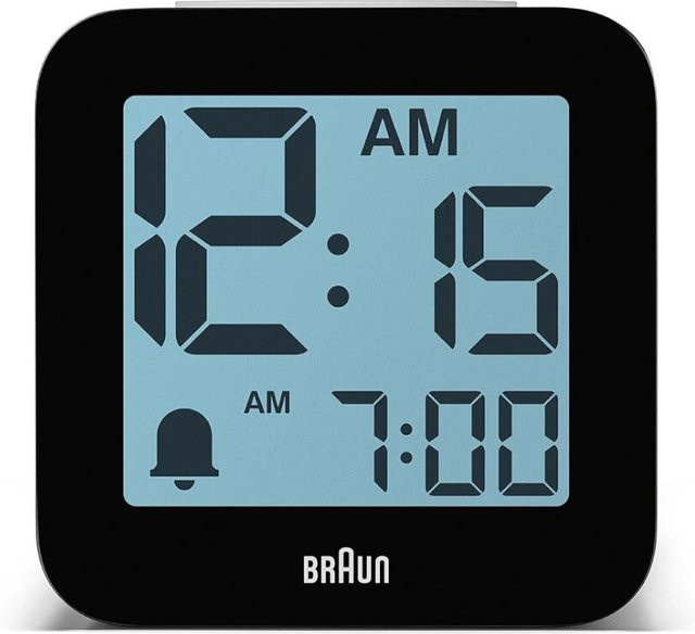 Braun BC25WP Sprechender Wecker in Weiß, Grau oder Schwarz, Durchmesser: 78 mm - Bild 1