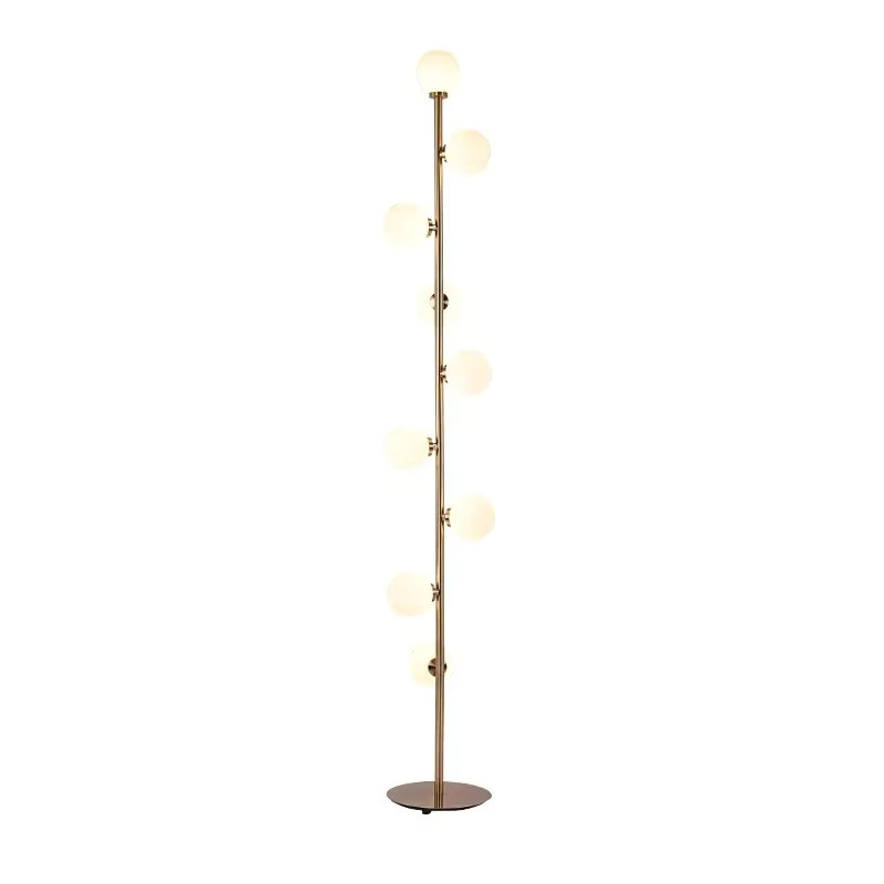 Moderne LED Stehleuchte ZYZAO in Gold/Messing für Wohnzimmer und Schlafzimmer - Bild 4